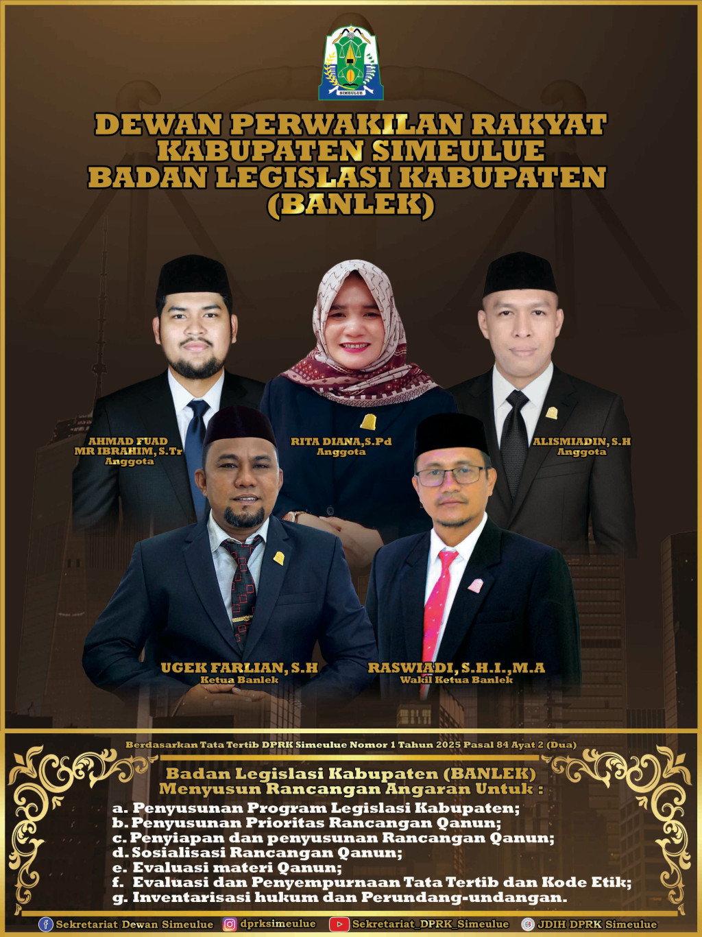 Badan Legislasi Kabupaten (BANLEK)